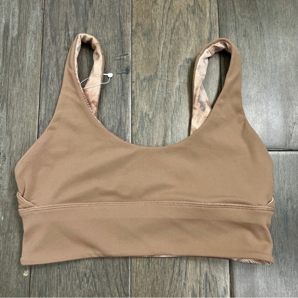 Lululemon NWOT Align Bra Shine Diamond Dye Misty Shell Cacao - Picture 2 of 10